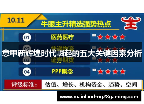 意甲新辉煌时代崛起的五大关键因素分析